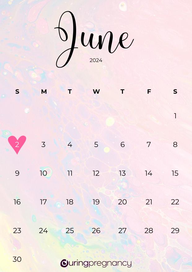 Due date calendarfor June 2, 2024