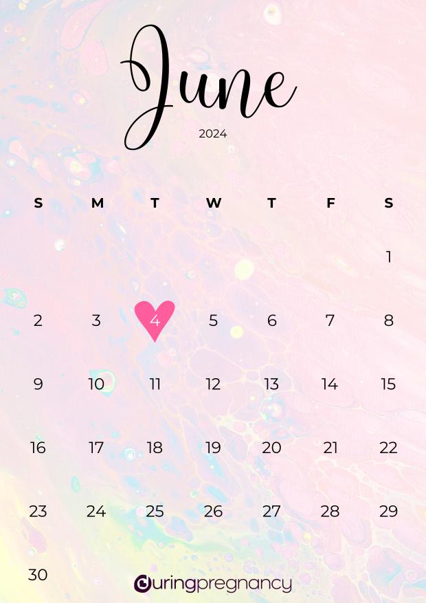 Due date calendarfor June 4, 2024